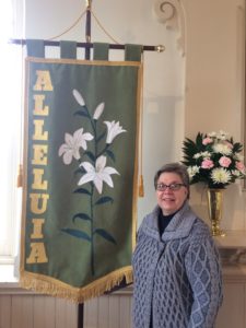 Banner given in appreciation to outgoing Senior Warden, Melissa Cook MacKenzie